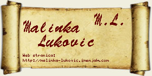 Malinka Luković vizit kartica
